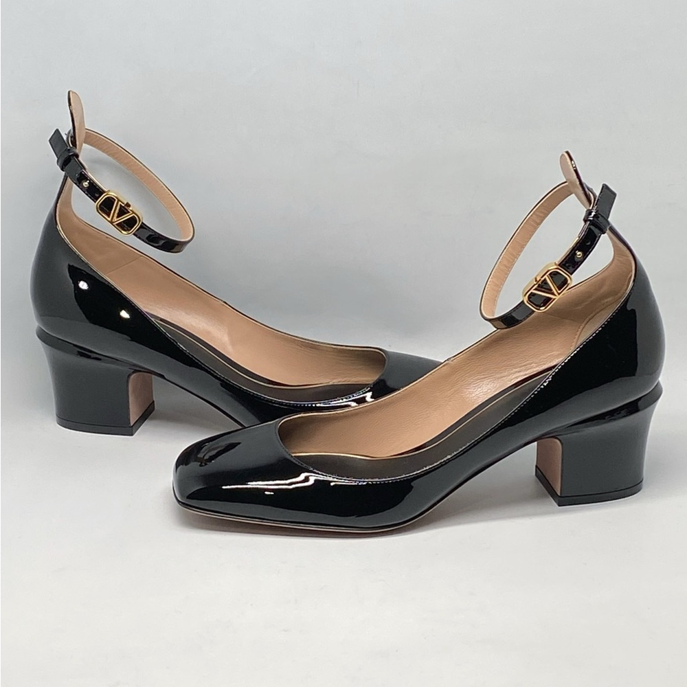 Valentino Garavani Patent Leather Ankle Strap Pumps size 39.5 - Picture 5 of 13